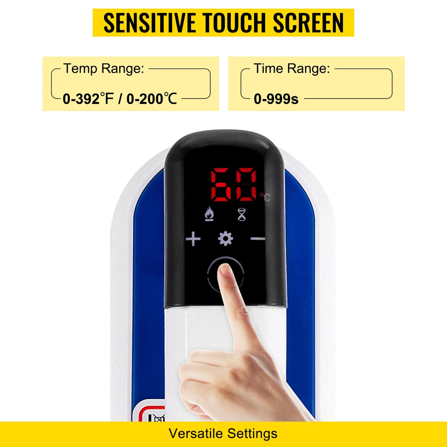 Portable Warmth Easy Mini Press Heat Machine for T-shirts with Sensitive Touch Screen Display [12 x 10] Inches