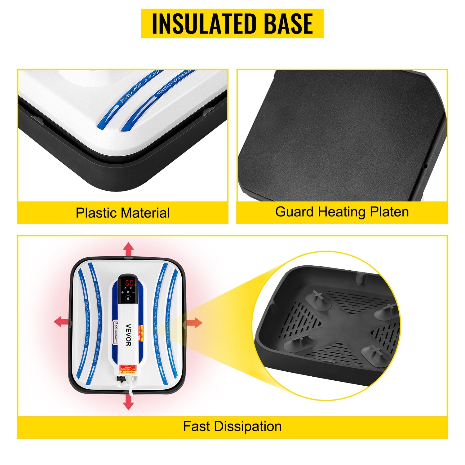 Portable Warmth Easy Mini Press Heat Machine for T-shirts with Sensitive Touch Screen Display [12 x 10] Inches