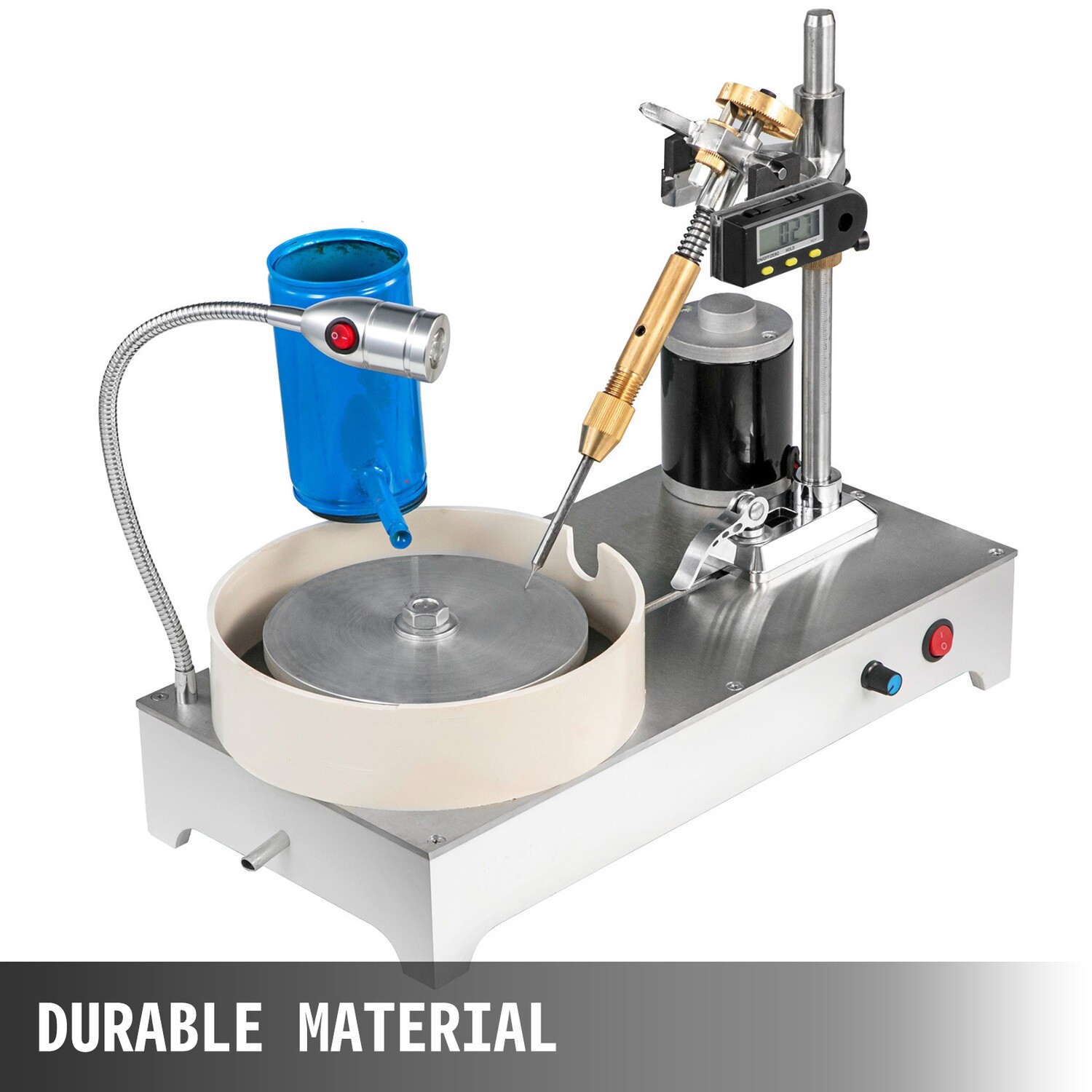 Gem Faceting Machine, 120W 1800 RPM Rock Polisher, Precision Gem Cutting Tool for Jewelry Making