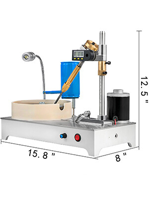 Gem Faceting Machine, 120W 1800 RPM Rock Polisher, Precision Gem Cutting Tool for Jewelry Making