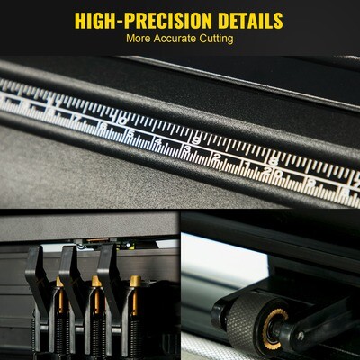 3-Blade LCD Screen 53" Vinyl Cutter/Plotter - High-Precision Sign Cutting Machine with Software - Ideal for Professional Signmaking, Decals, and Custom Graphics - Features Advanced Controls