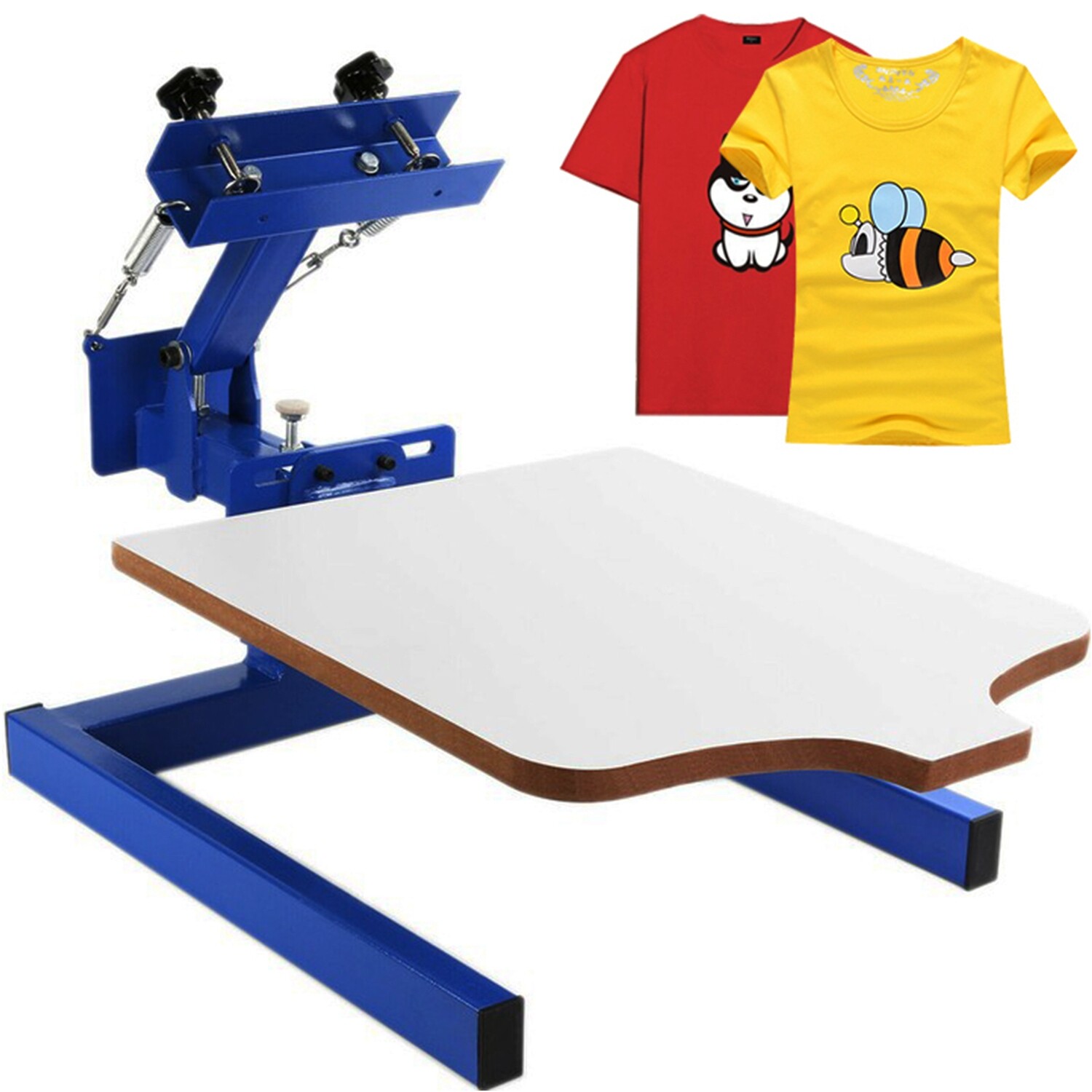 Pressing T-shirt 1color1 Station Silk Screen Printing Machine Glass Wood