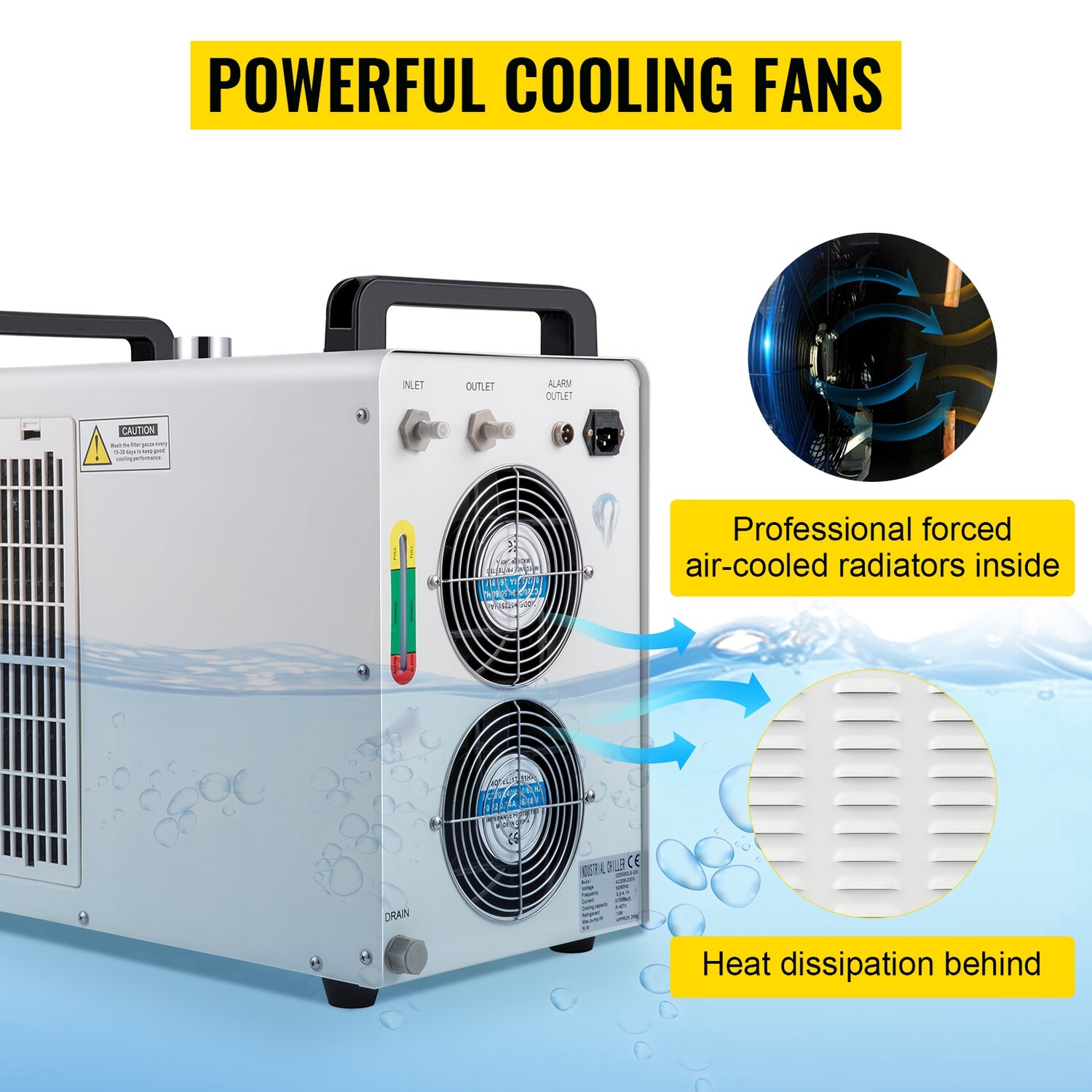 80W/100W CO2 Glass Laser Tube Cooler - CW-5000 Industrial Water Chiller for Efficient Cooling and Enhanced Performance in Laser Applications
