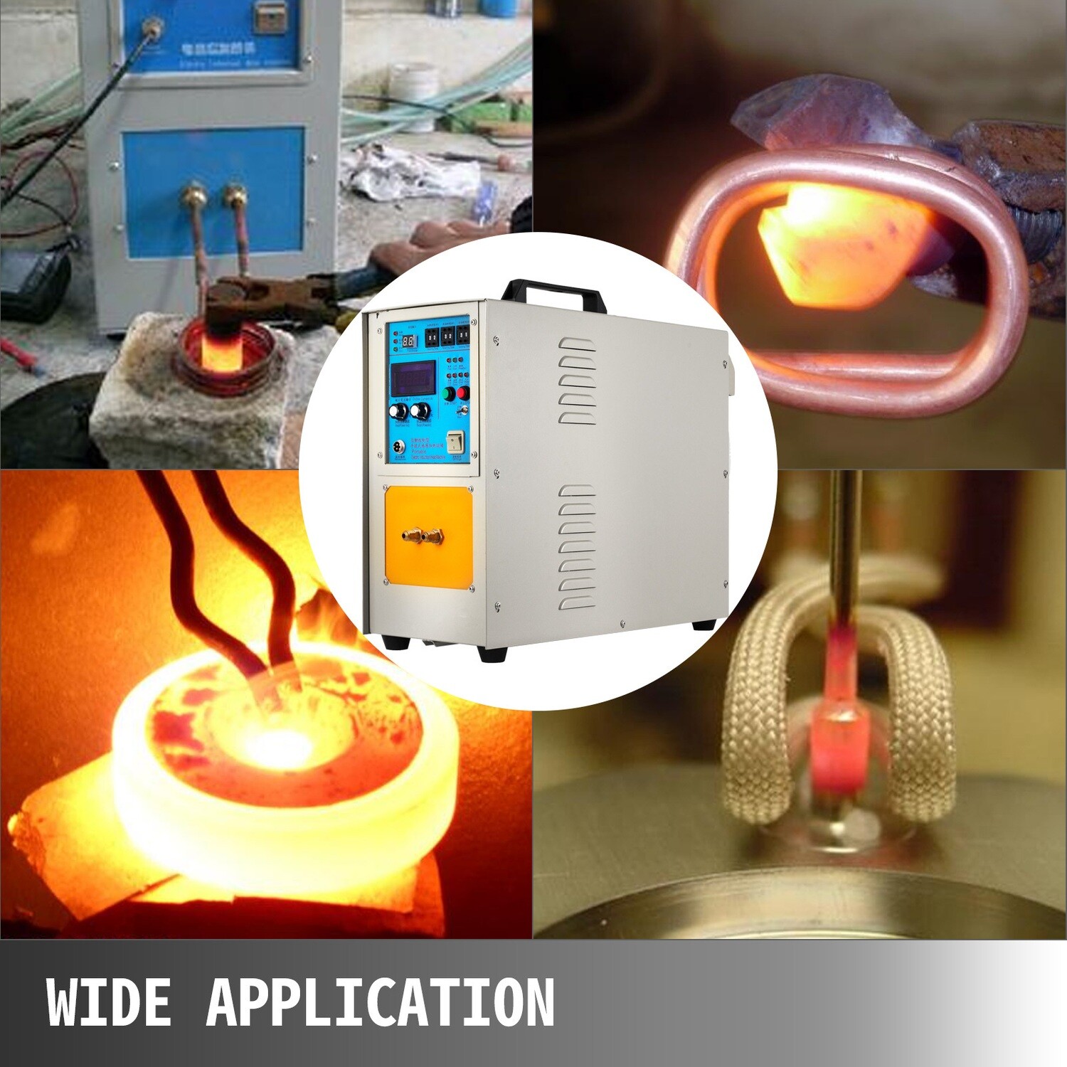 15KW High-Frequency Induction Heater 30-100 KHz, LH-15A 230V Heating Furnace System for Melting and Heat Treatment