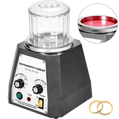 New Mini KT-100 Magnetic Tumbler and Jewelry Finishing Machine, 100mm, 220V