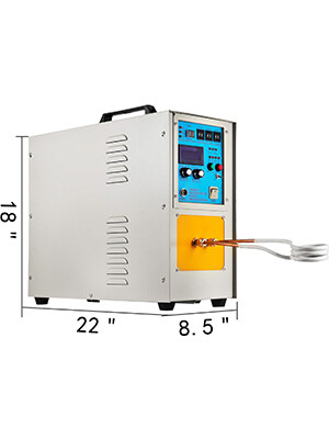 15KW High-Frequency Induction Heater 30-100 KHz, LH-15A 230V Heating Furnace System for Melting and Heat Treatment