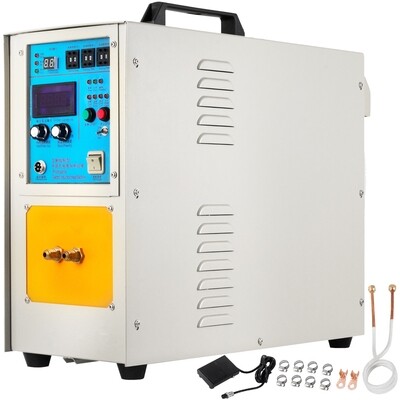 15KW High-Frequency Induction Heater 30-100 KHz, LH-15A 230V Heating Furnace System for Melting and Heat Treatment
