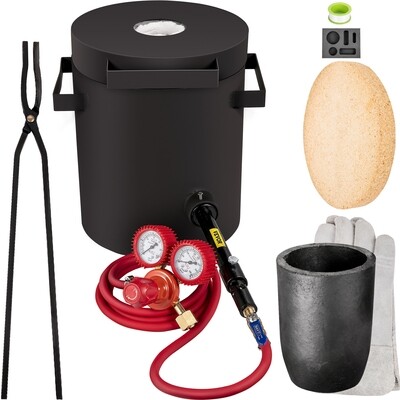 Propane Melting Furnace Metal Forge &amp; 10KG Graphite Crucible Casting Tool