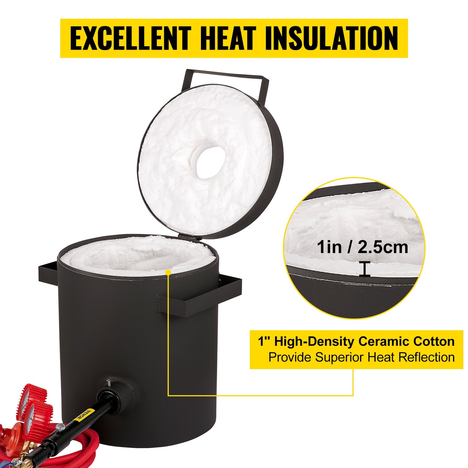 Propane Melting Furnace Metal Forge &amp; 10KG Graphite Crucible Casting Tool