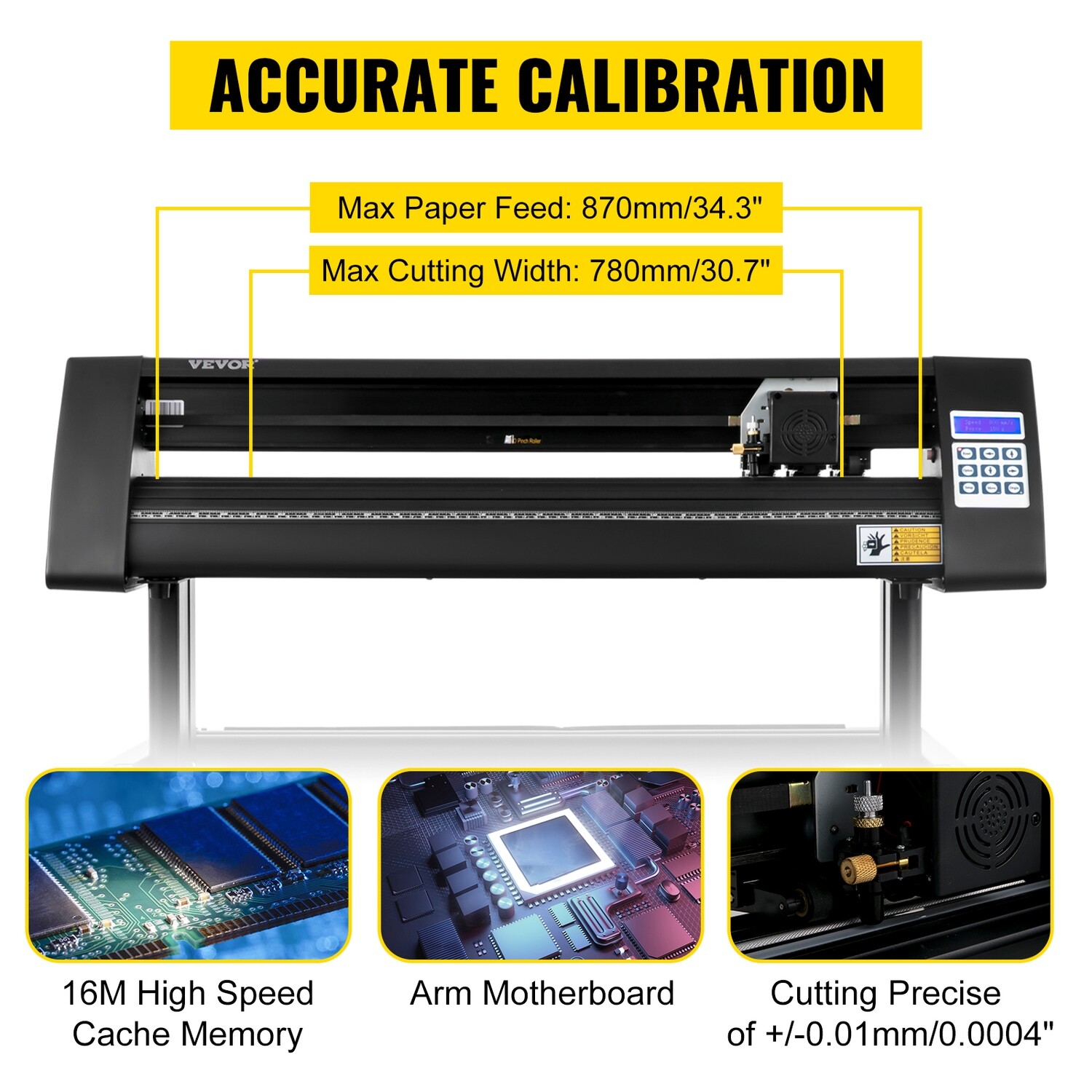 870mm Vinyl Cutter with LED Guide Light - Precision Tool for Creating Signs and Labels, Designed for Efficient Vinyl Cutting