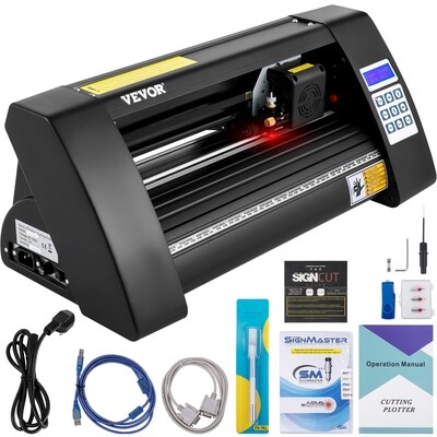 Vinyl Cutter Plotter 14&quot; Semi-Automatic 375mm Backlight Signcut 3 Blades