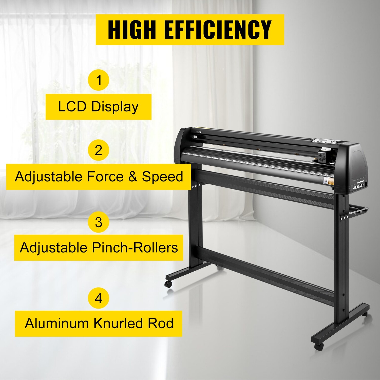 53-Inch Vinyl Cutting Machine with LCD Display – Includes Vinyl Plotter and SignCut Software for Precision Signmaking