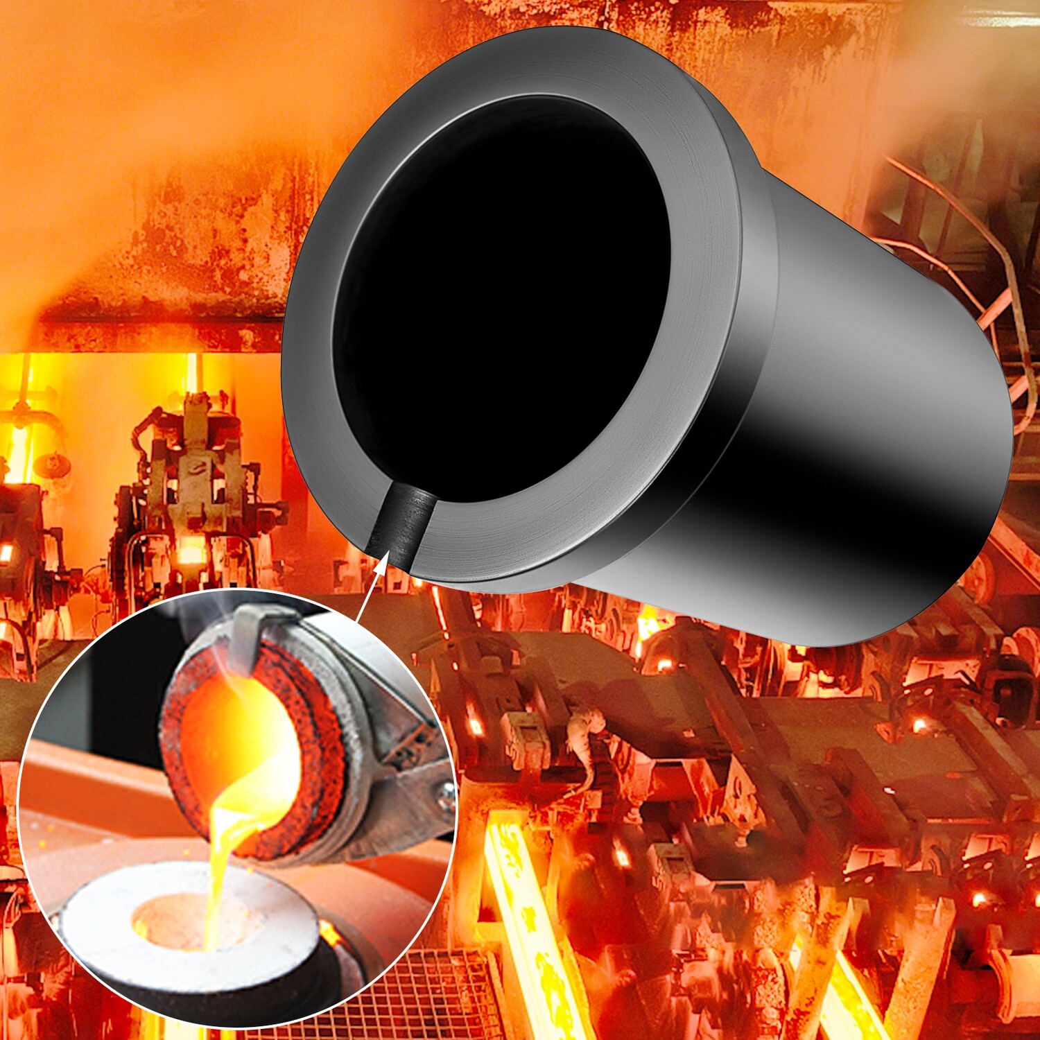 3kg High Purity Graphite Crucible for Melting Gold and Silver - Ideal for Furnace Casting Applications with Excellent Heat Resistance and Durability