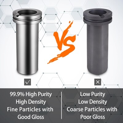 High Purity 2kg Graphite Crucible for Gold Silver Melting Furnace Casting and Refining