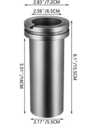 High Purity 2kg Graphite Crucible for Melting Gold Silver Furnace Casting