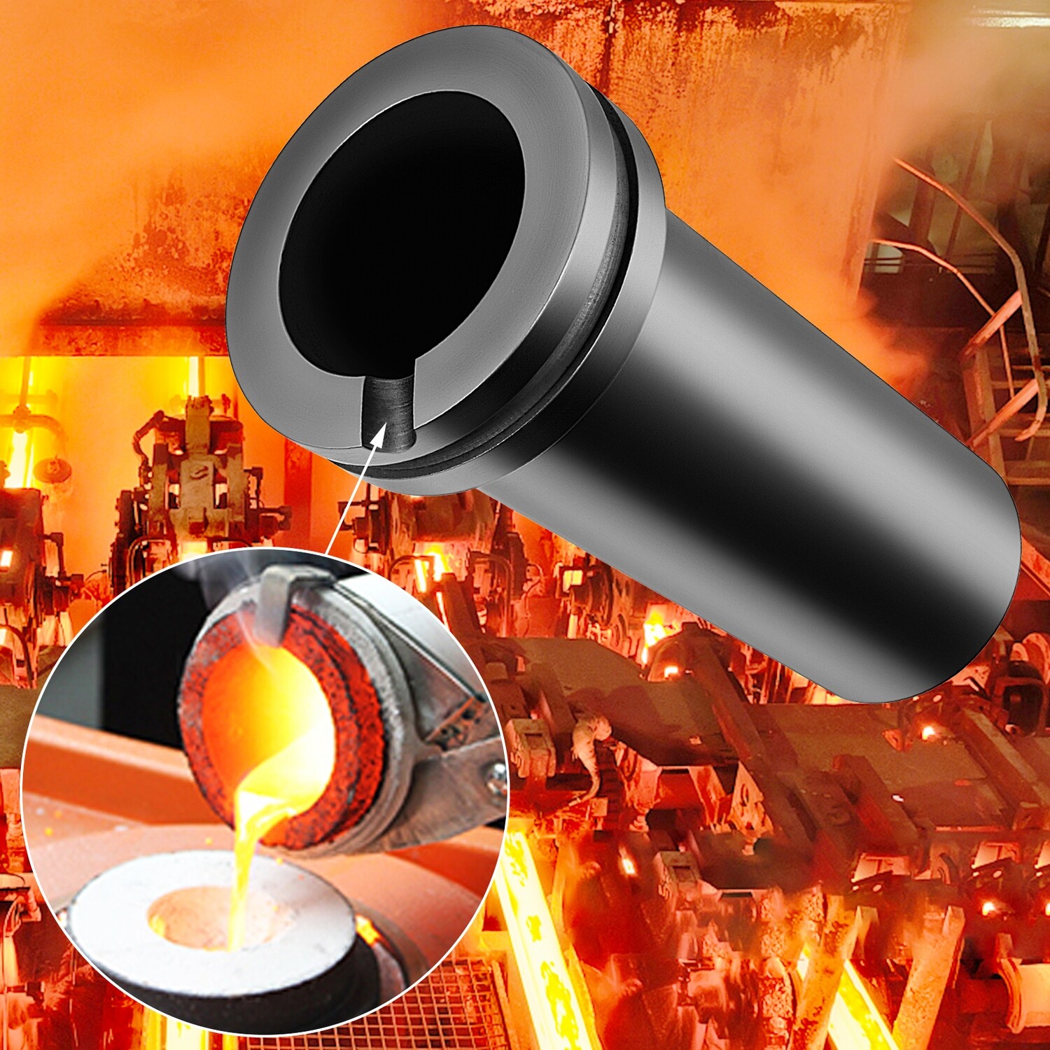 High Purity 2kg Graphite Crucible for Gold Silver Melting Furnace Casting and Refining