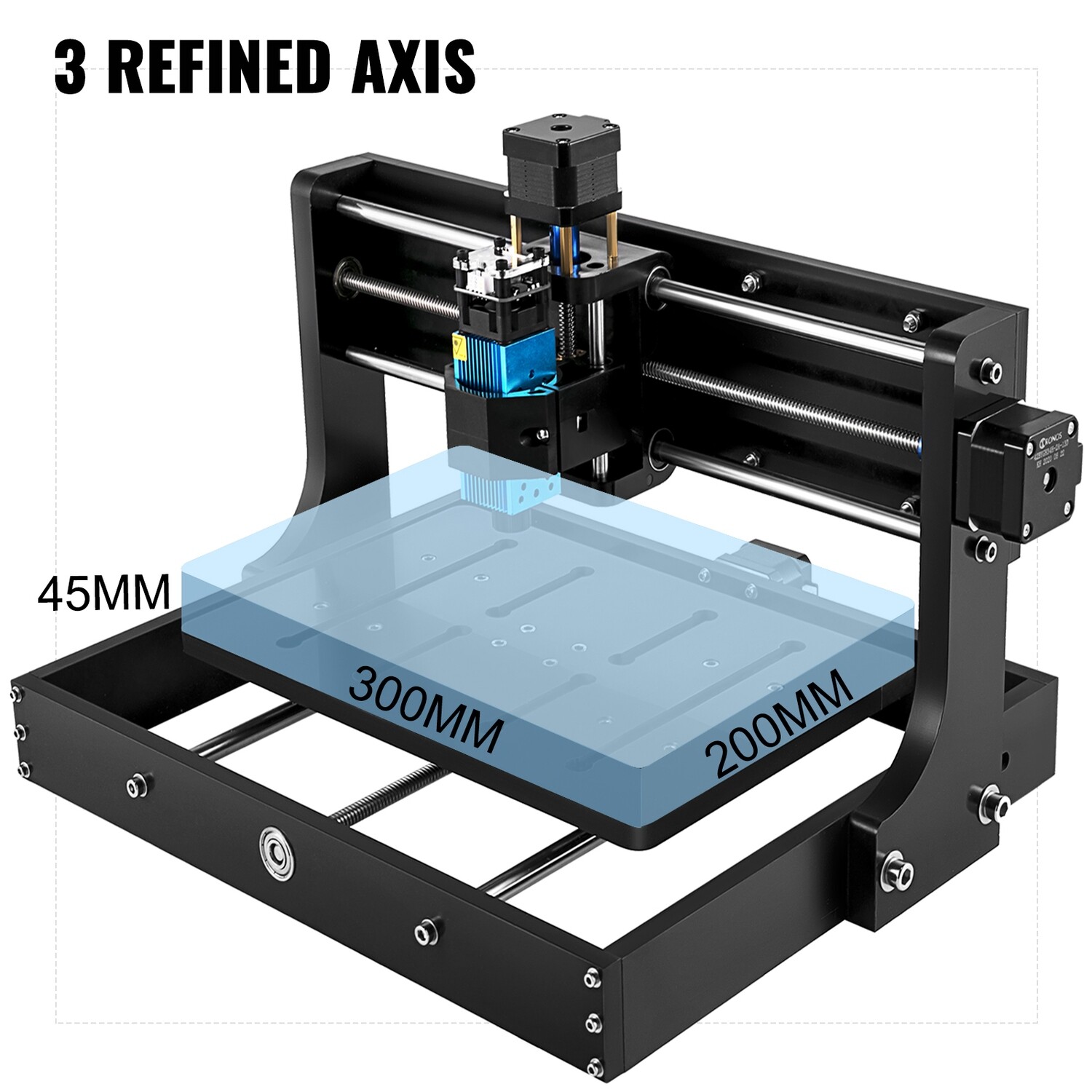 5.5W Mini Laser Engraver CNC 3020 Machine - 300x200x40mm Laser Engraving for Wood, Acrylic, and More