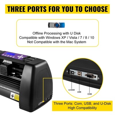 Offline 14"/375mm LCD Plotter Machine with Vinyl Cutter U-Disk Windows