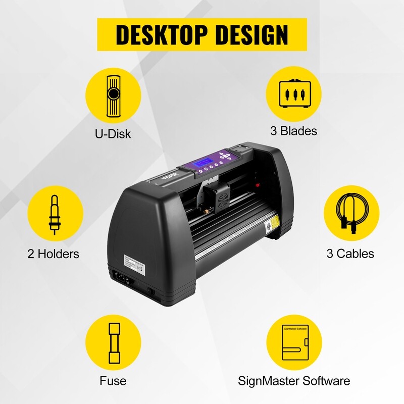 Offline 14&quot;/375mm LCD Plotter Machine with Vinyl Cutter U-Disk Windows