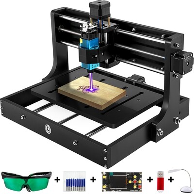 5.5W Mini Laser Engraver CNC 3020 Machine - 300x200x40mm Laser Engraving for Wood, Acrylic, and More