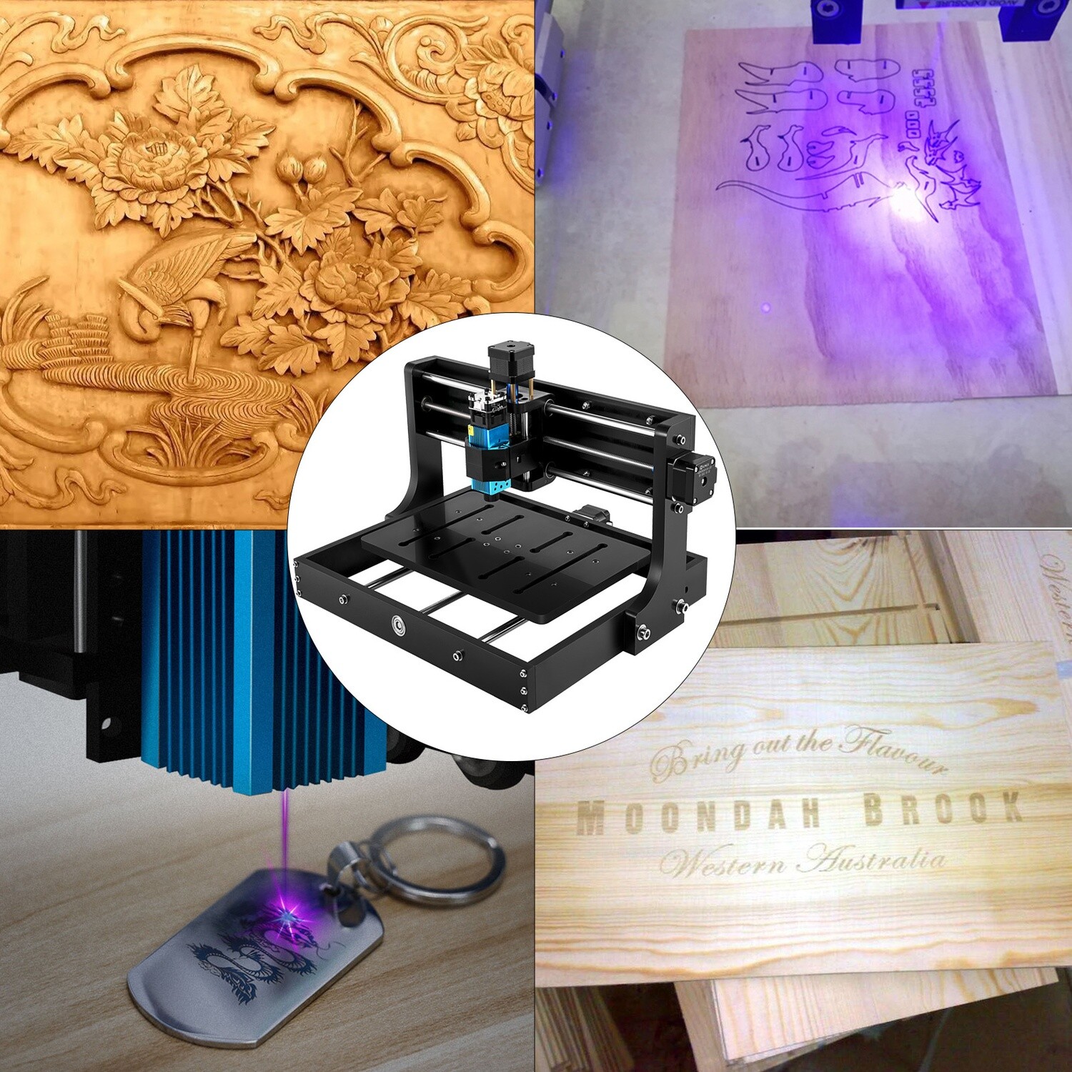 5.5W Mini Laser Engraver CNC 3020 Machine - 300x200x40mm Laser Engraving for Wood, Acrylic, and More