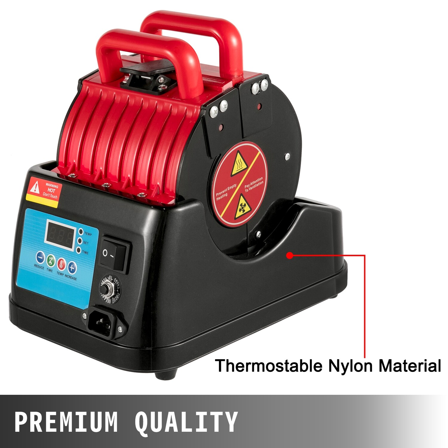 600W Red Heat Press Mug Press Machine - Versatile Bottle and Cup Press for Custom Printing and Personalization