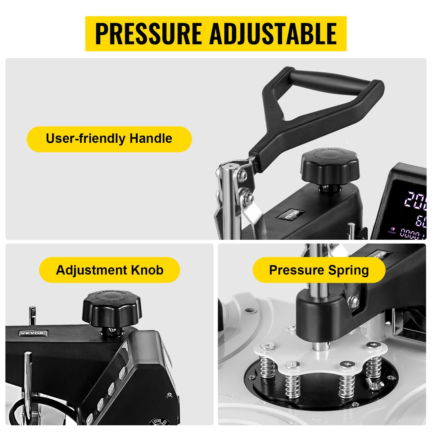 Heat Press 12x15 Inch Sublimation Machine for Caps and Mugs, 6-in-1 Multifunctional Heat Press for T-Shirts, Mugs, Hats, and More