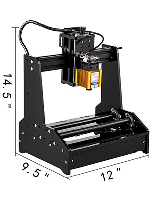 15W CNC Mini Laser Engraver Cutter for Cylindrical Engraving, Wood, Metal, and Acrylic – High Precision Laser Marking Machine