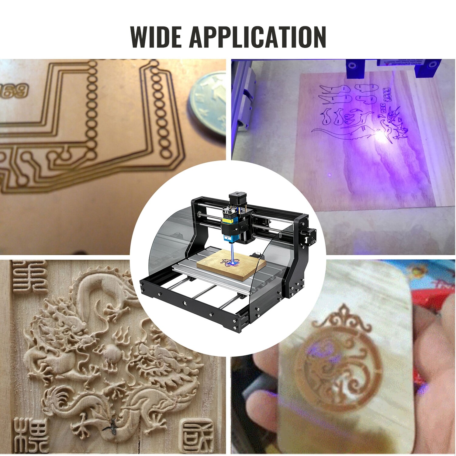 500mW Pro CNC Router Engraving Machine with 3018 Offline Controller - Ideal for Wood and Soft Material Engraving