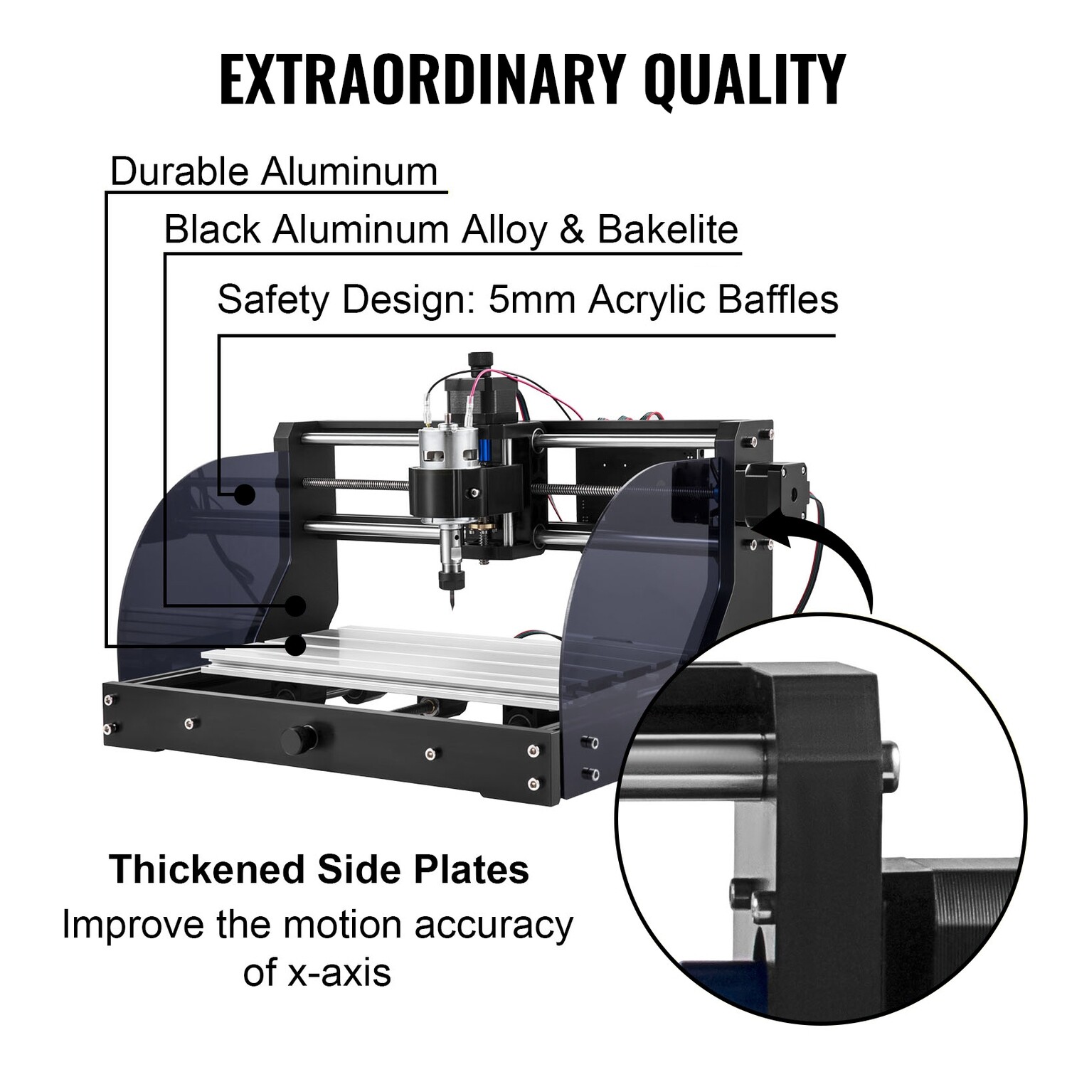 CNC 3018 Pro Machine, Laser Engraver – 3 Axis, GRBL Control, 10000 RPM, High-Precision for Wood, Plastic, Acrylic, and More