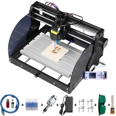 CNC 3018 Pro Machine, Laser Engraver – 3 Axis, GRBL Control, 10000 RPM, High-Precision for Wood, Plastic, Acrylic, and More