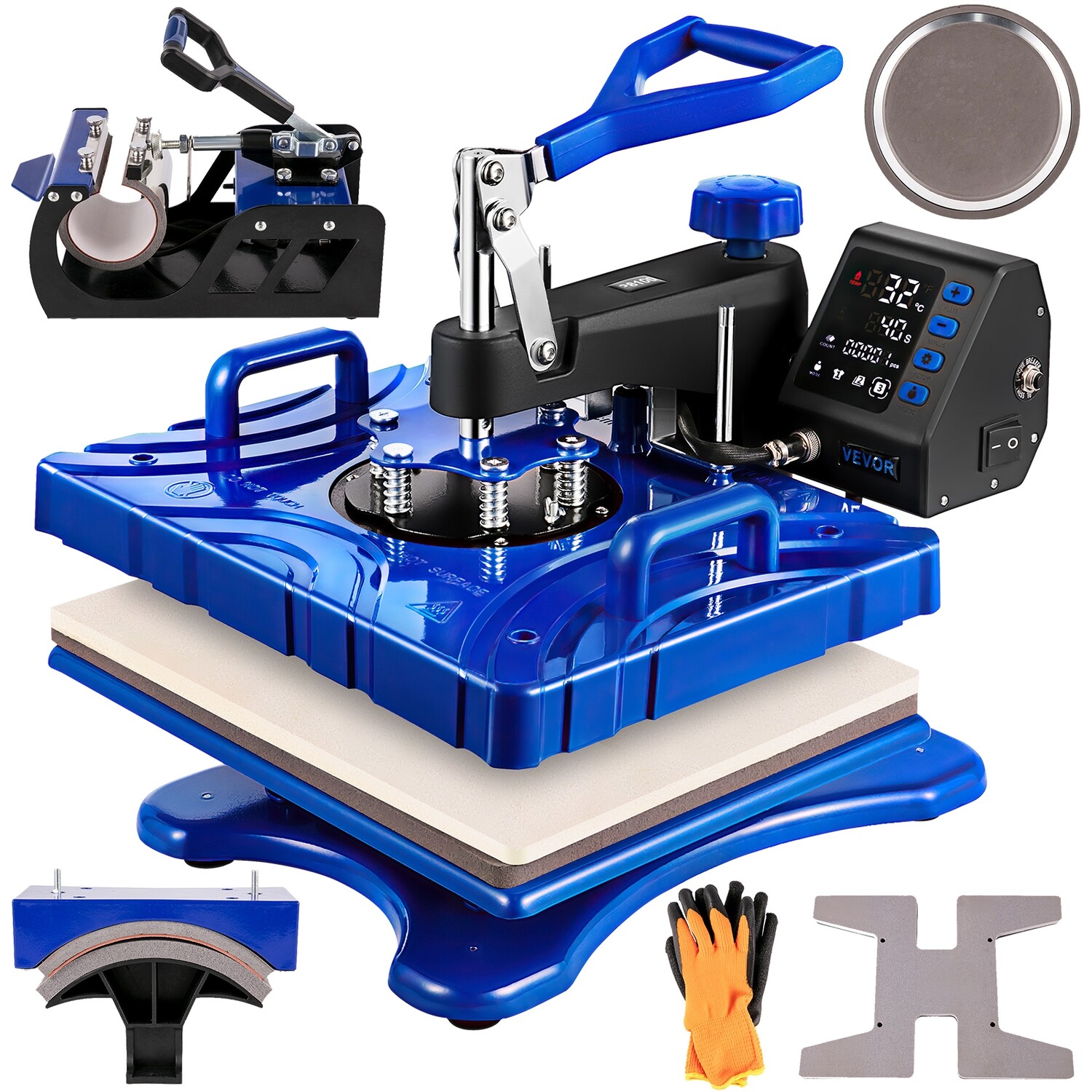 12 x 15-Inch 6-in-1 Heat Press Machine – Versatile Sublimation Machine for T-Shirts, Shoes, Mugs, and More