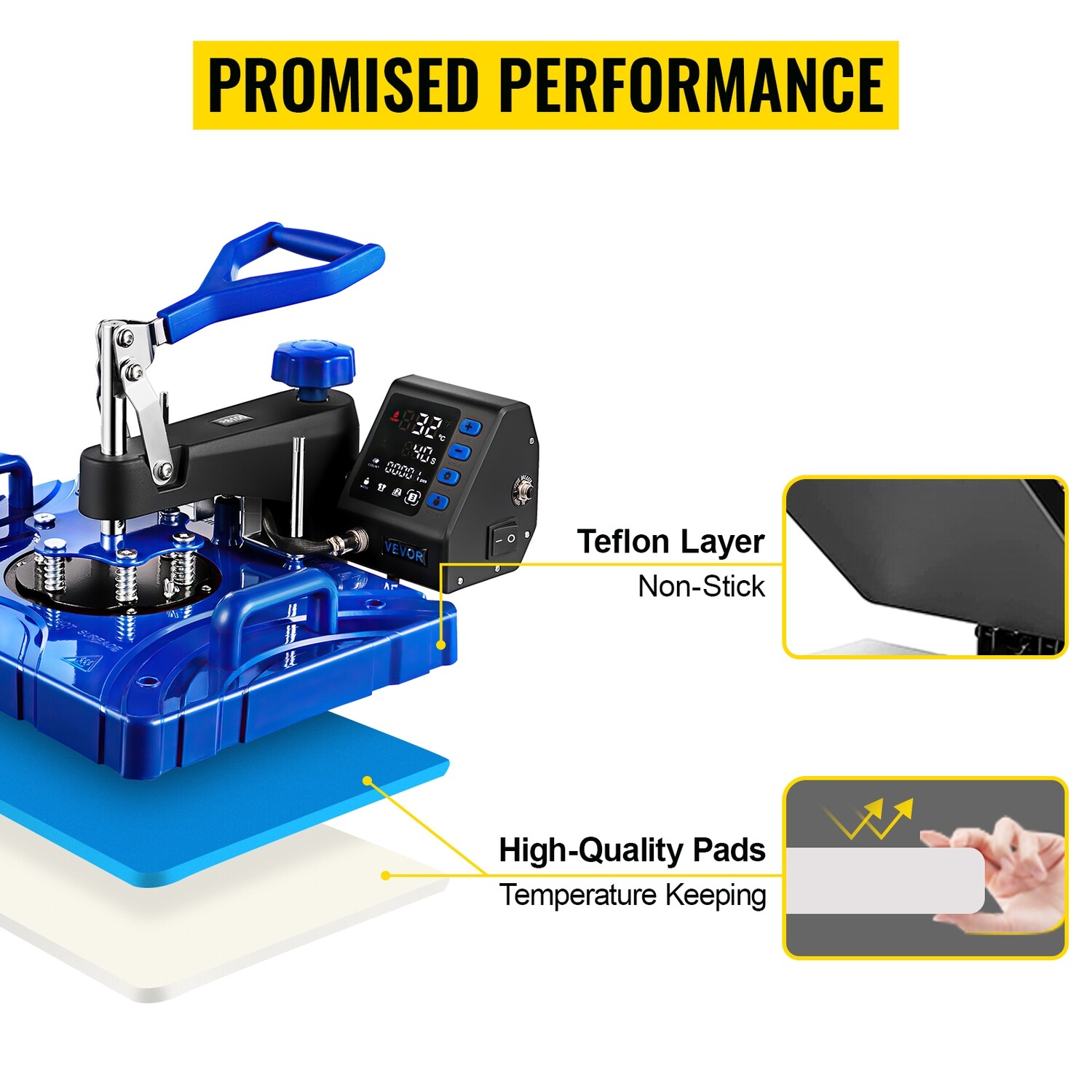 12 x 15-Inch 6-in-1 Heat Press Machine – Versatile Sublimation Machine for T-Shirts, Shoes, Mugs, and More
