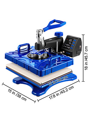 12 x 15-Inch 6-in-1 Heat Press Machine – Versatile Sublimation Machine for T-Shirts, Shoes, Mugs, and More