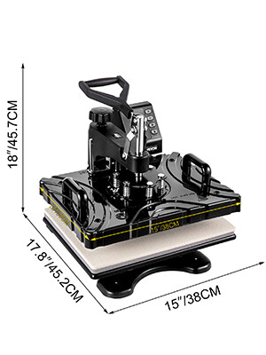 Multipurpose 5 in 1 Heat Press Sublimation Machine 12&quot; X 15&quot; For Shirt Mug Cap