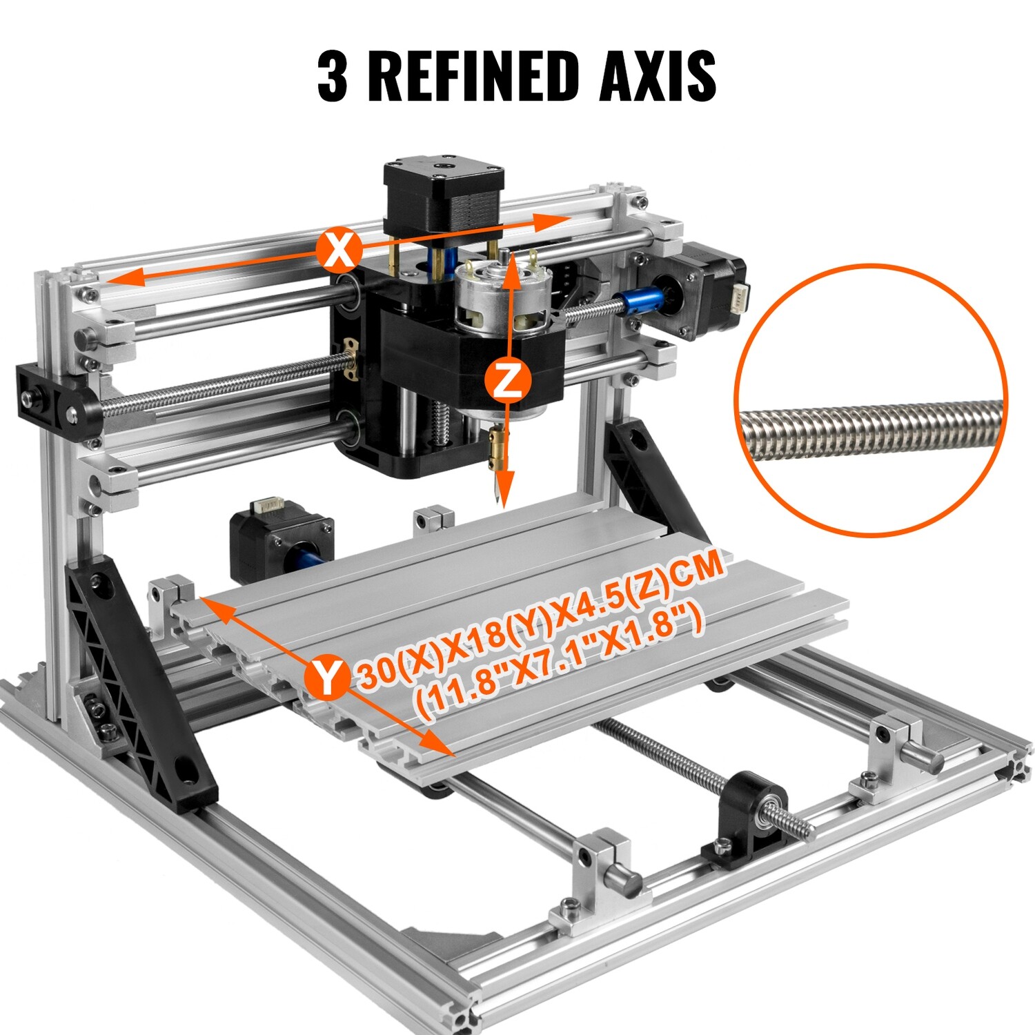 CNC 3018 Pro 500mw 300×180×45mm CNC Machine GRBL Control Mini Laser Engraver with Offline Controller 3 Axis