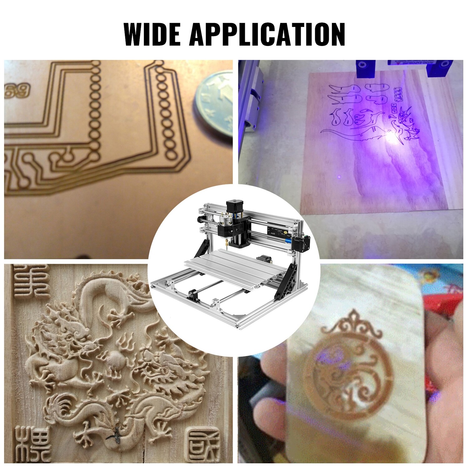 CNC 3018 Pro 500mw 300×180×45mm CNC Machine GRBL Control Mini Laser Engraver with Offline Controller 3 Axis
