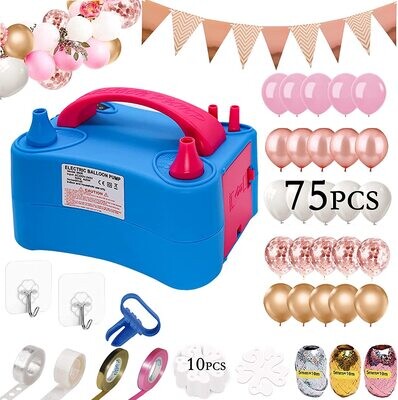 230V 400W Portable Dual Nozzles Air Inflator with Balloons Electric Balloon Pump