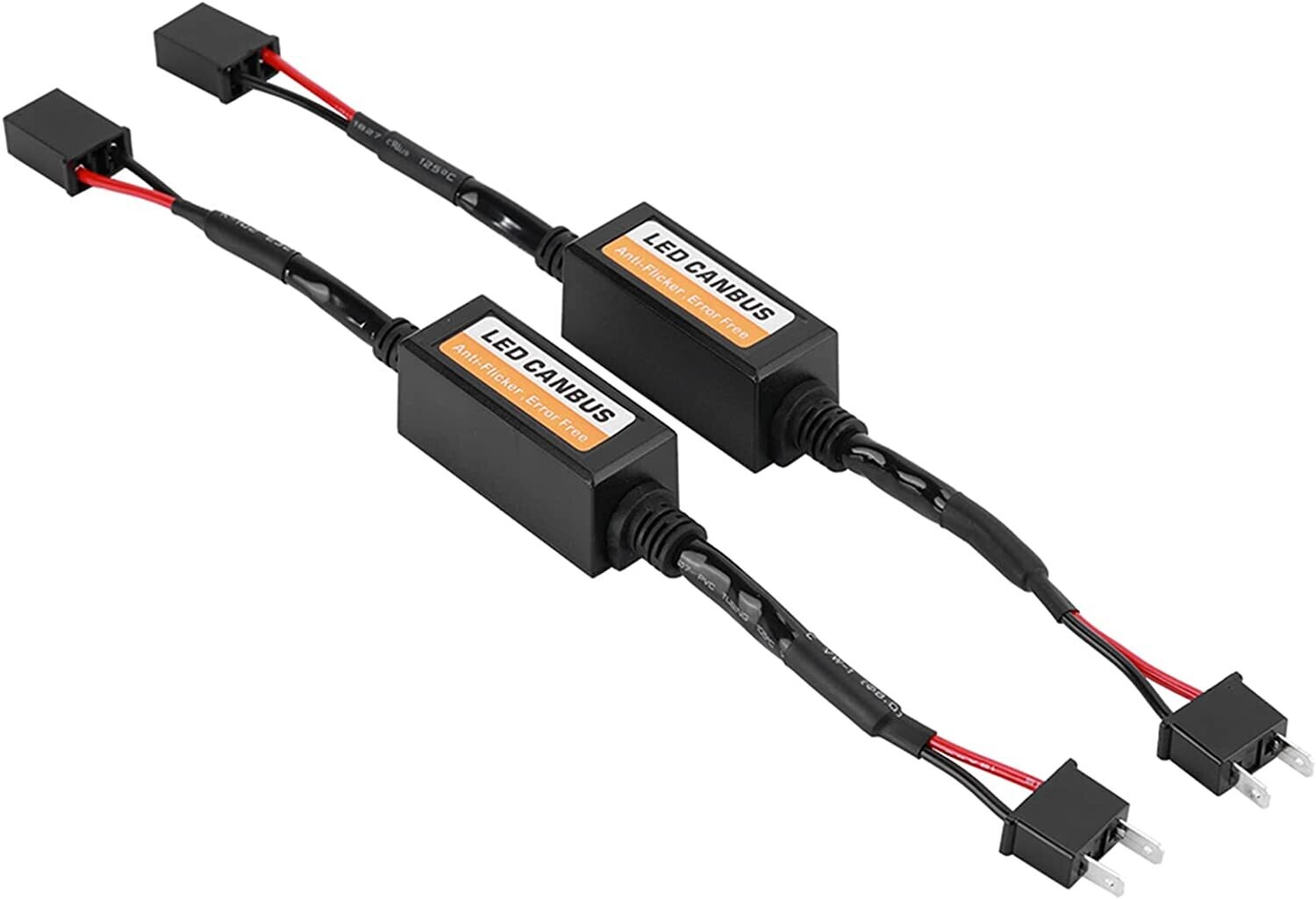 2X H7 LED Headlight Canbus Decoder - Error-Free Anti-Flicker Resistor for H7 LED Headlights - Ensures Compatibility and Eliminates Dashboard Error Messages for Enhanced Driving Safety