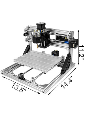 CNC Router Kit Wood Router Kit 500mw Laser Engraver GRBL Control DIY CNC Machine 3 Axis PCB PVC Milling Machine with Offline Controller 240x180x40mm