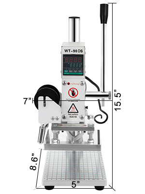 5x7cm Hot Foil Stamping Machine for Leather Embossing - Bronzing Machine with Positioning Slider for PVC, PU, and Paper