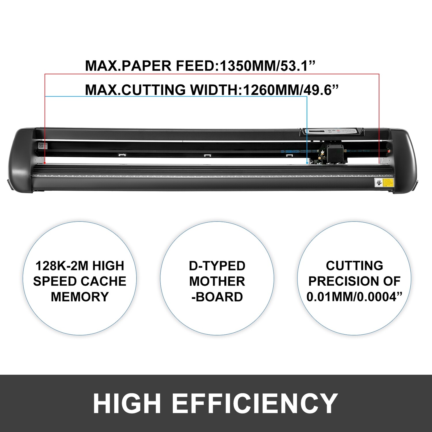 Vinyl Cutter Machine 53 Inch Vinyl Cutter With Floor Stand Adjustable Force &amp; Speed Vinyl Plotter for Sign Making