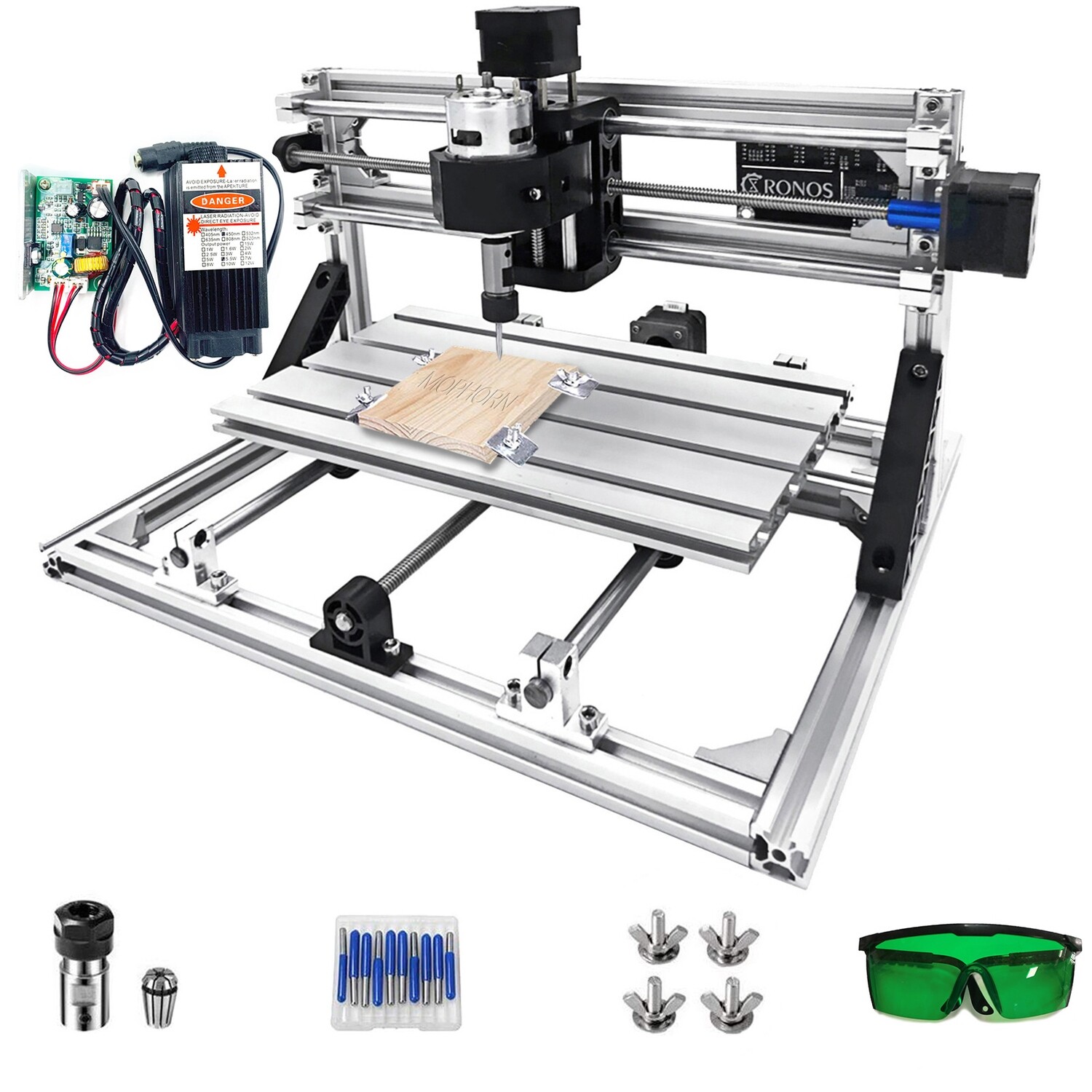 Engraver 3 Axis CNC Router Kit 3018 With 5500mw Laser Aluminium Grbl Controler