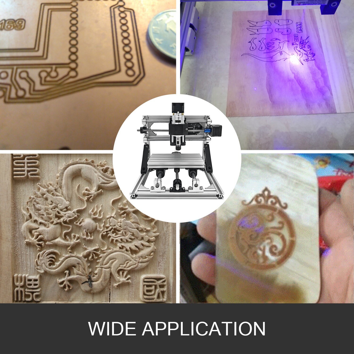 CNC 3018 Router Kit with Laser Engraver – GRBL Control, Adjustable Speed, High-Precision for Wood, Plastic, Soft Metals, and Acrylic, Easy Assembly, Versatile