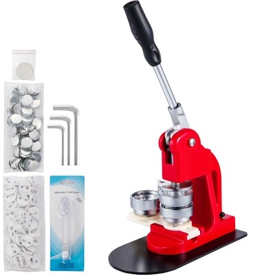 Button Badge Maker Punch Press Machine with Circle Cutter – 500 Pcs 58mm (2.28&quot;) Buttons