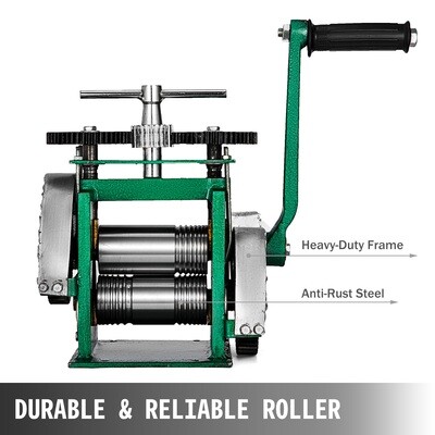 85mm Manual Pattern Tableting Jewelry Making Rolling Mill Machine, Durable Metal Rolling Mill for Jewelry Design, Manual Rolling Mill for Coin and Ring Making