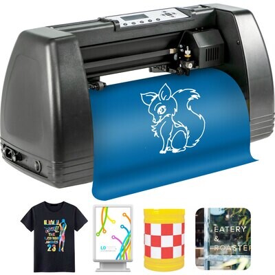 3-Blade USB Vinyl Cutter Plotter - 14&quot; Sign and Sticker Making Machine with Print Software - High-Precision Cutting for Custom Graphics, Decals, and Signs - Includes Advanced Controls and Easy-to-Use