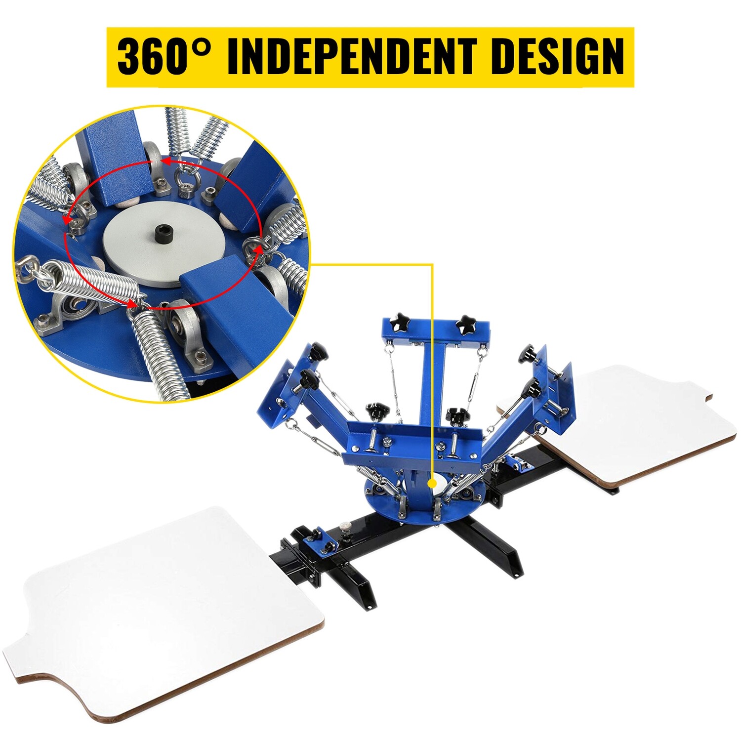 Silk Screen Printing Machine with 4 Colors and 2 Stations Print Screening Paper Excellent