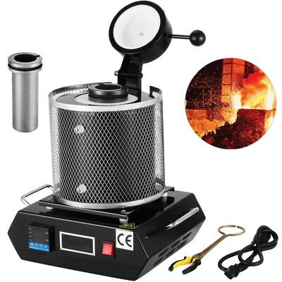 1kg Gold Muffle Furnace with Graphite Crucible 220V, Professional Automatic Melting Furnace – Optimal Capacity and Voltage
