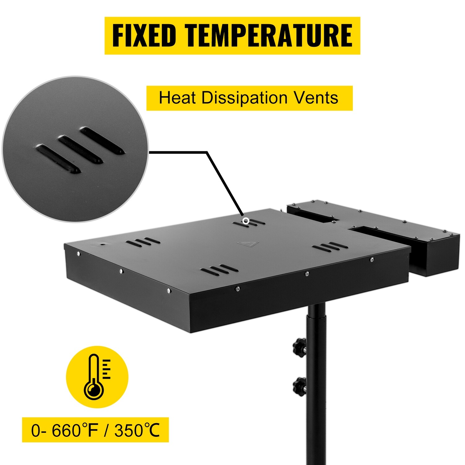 Flash Dryer for Silkscreen Printing – Electrical Plastisol Ink Curing 16x16&quot; Heating Surface